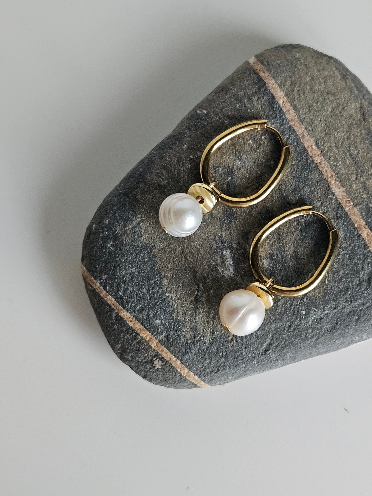 Oorbellen DROP pearl