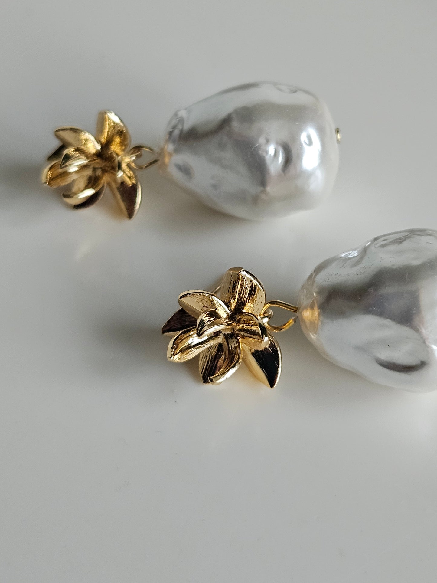 Oorbellen FLOWER pearl